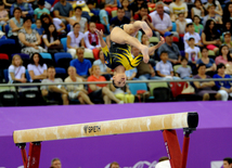 İdman gimnastikası üzrə fərdi çoxnövçülük yarışlarının finalı keçirilir. Bakı, Azərbaycan, 18 iyun 2015